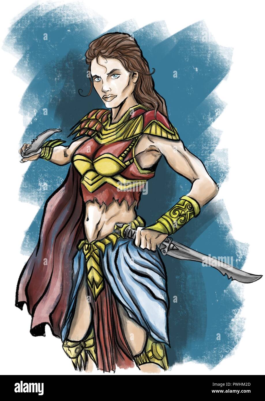 Wonder woman cartoon hi-res stock photography and images - Alamy