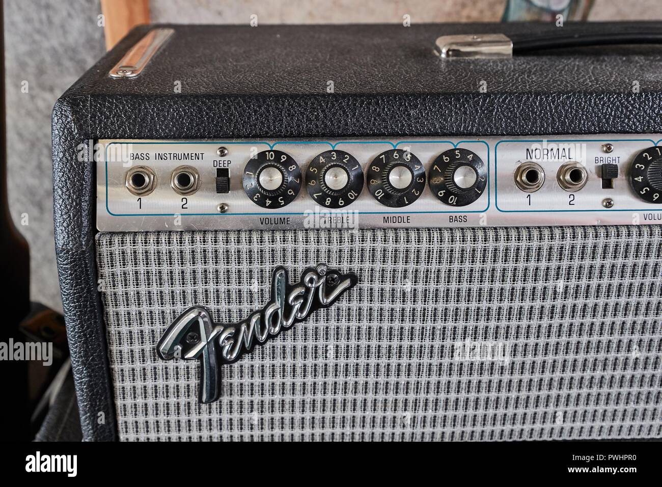 Fender Bass Amplifier Stock Photo