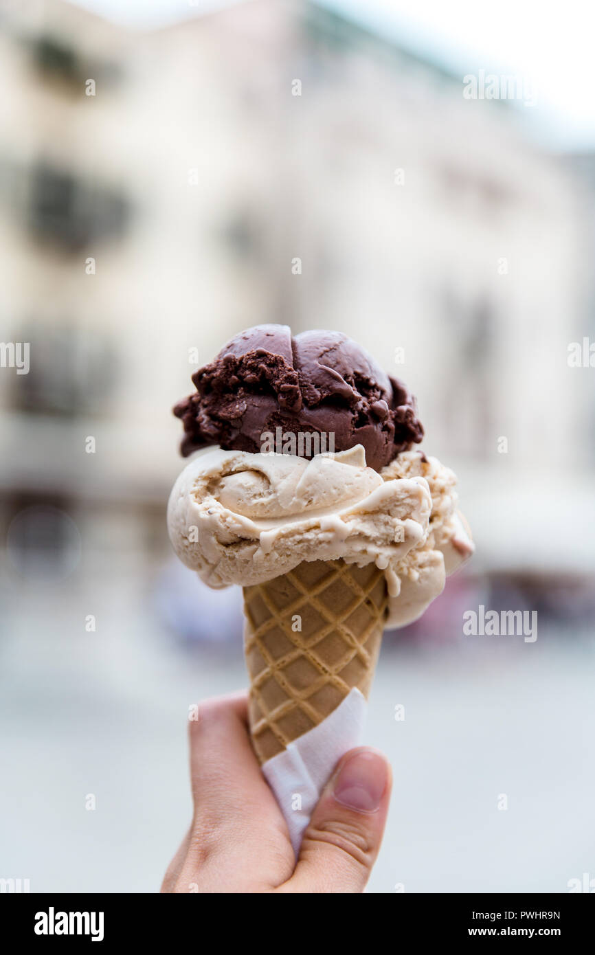 Gelato cone in Venice, Italy Stock Photo Alamy