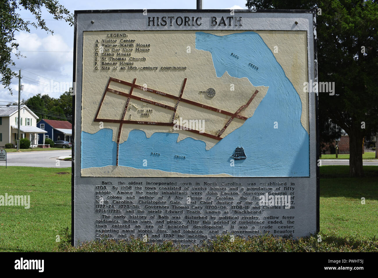 Information and a Map located at the Visitor Center in Bath, North 