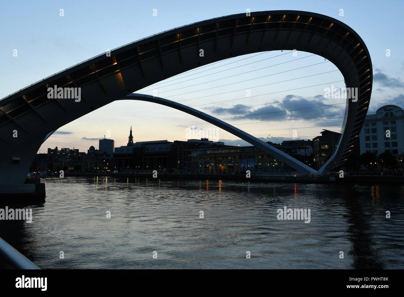 The Gateshead Millenium Bridge Stock Photo