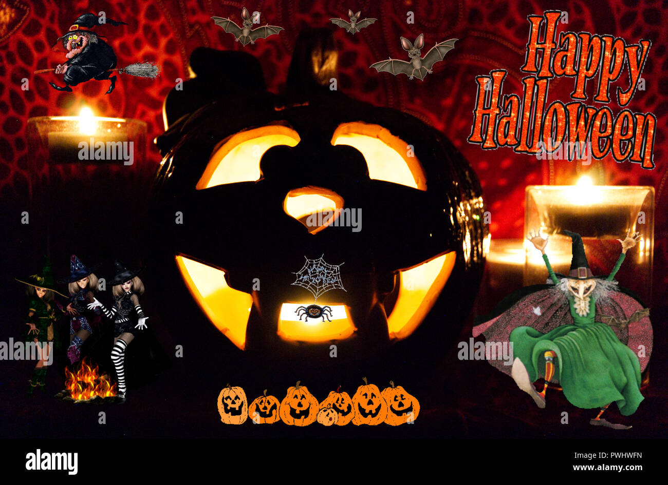 Happy Halloween to all over the world Stock Photo
