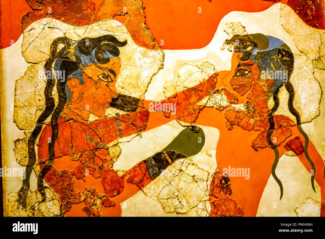 Ancient Boxers Boxing Children Fresco National Archaeological Museum ...