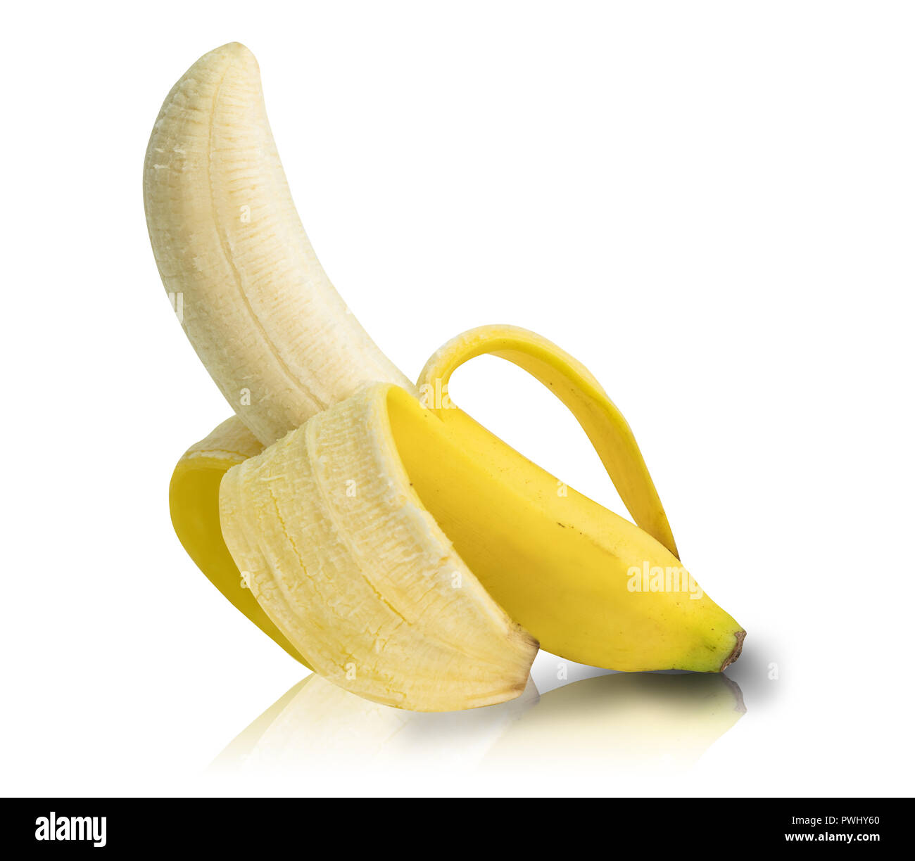 banana isolated on white background with clipping path Stock Photo