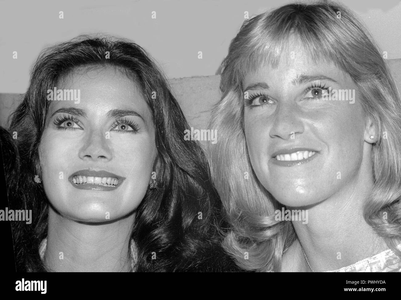 Lynda Carter and Chris Evert 1981 Photo By Adam Scull/PHOTOlink/MediaPunch Stock Photo