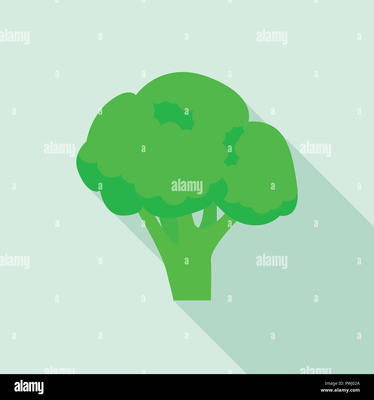 Broccoli icon, flat style Stock Vector Image & Art - Alamy