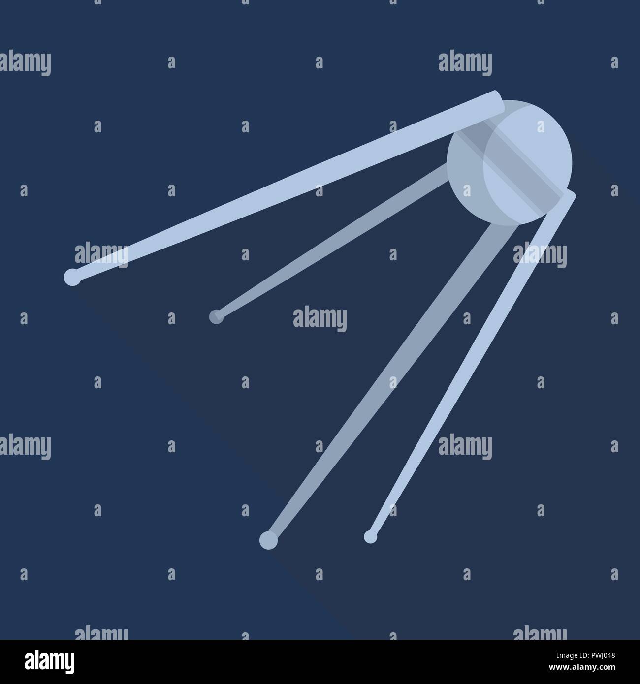 Space satellite icon, flat style Stock Vector Image & Art - Alamy