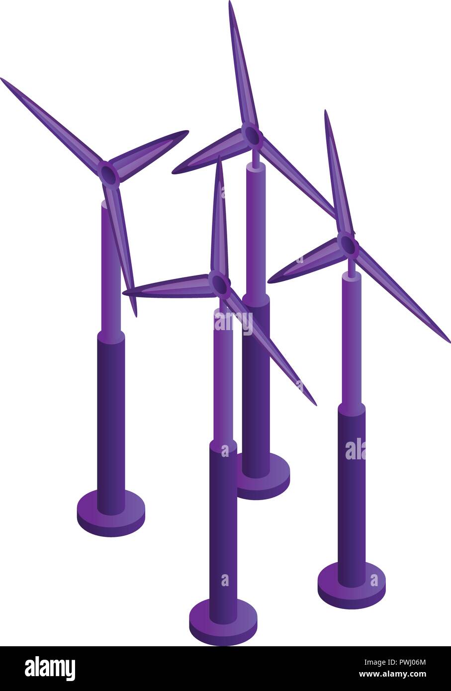 Wind turbine plant icon, isometric style Stock Vector Image & Art - Alamy