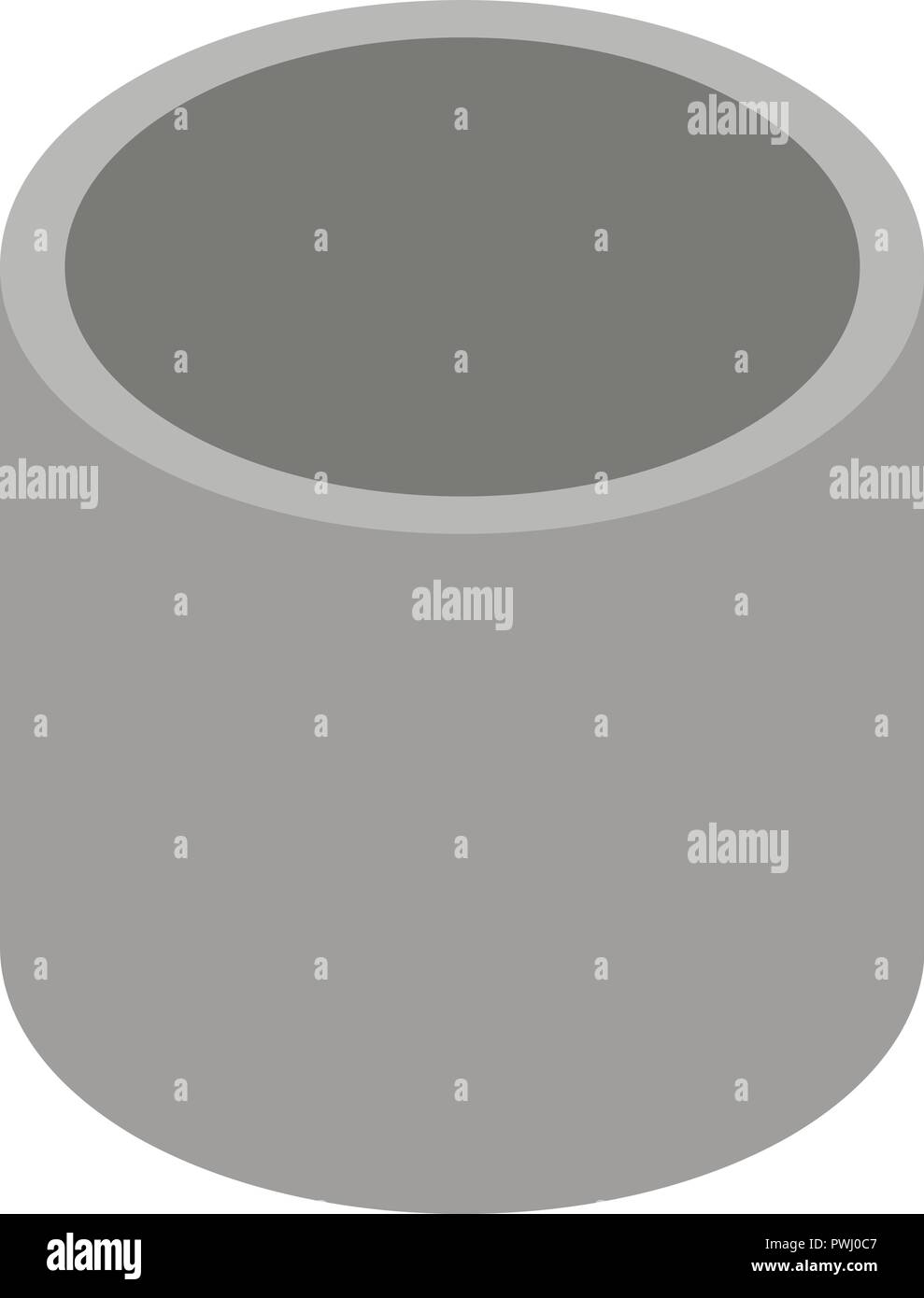 Garbage barrel icon, isometric style Stock Vector