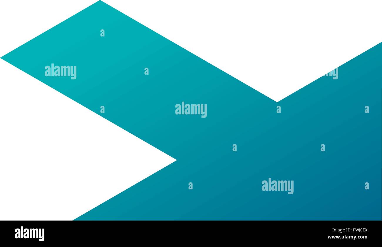 Abstract arrow icon, isometric style Stock Vector