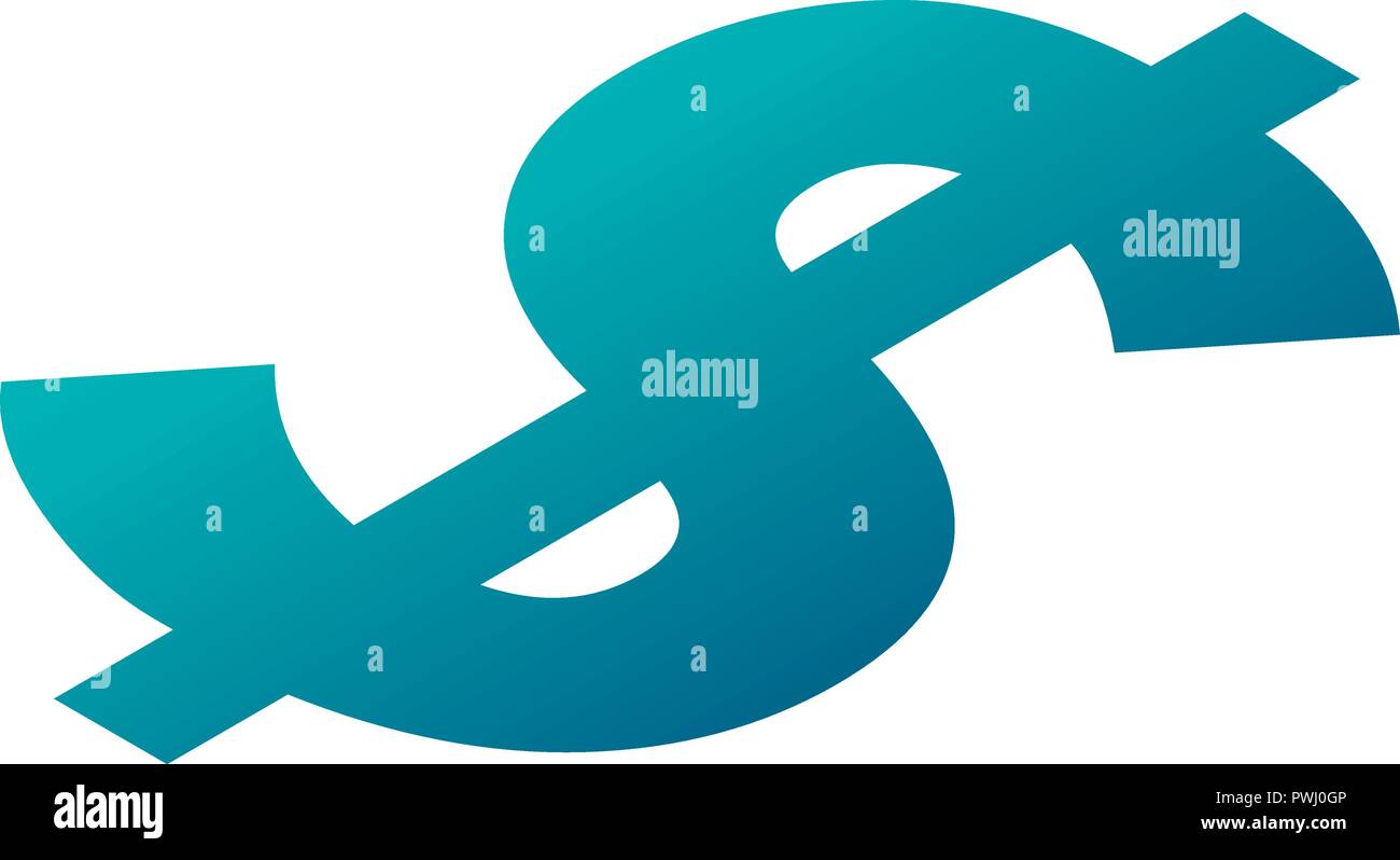 Dollar sign icon, isometric style Stock Vector