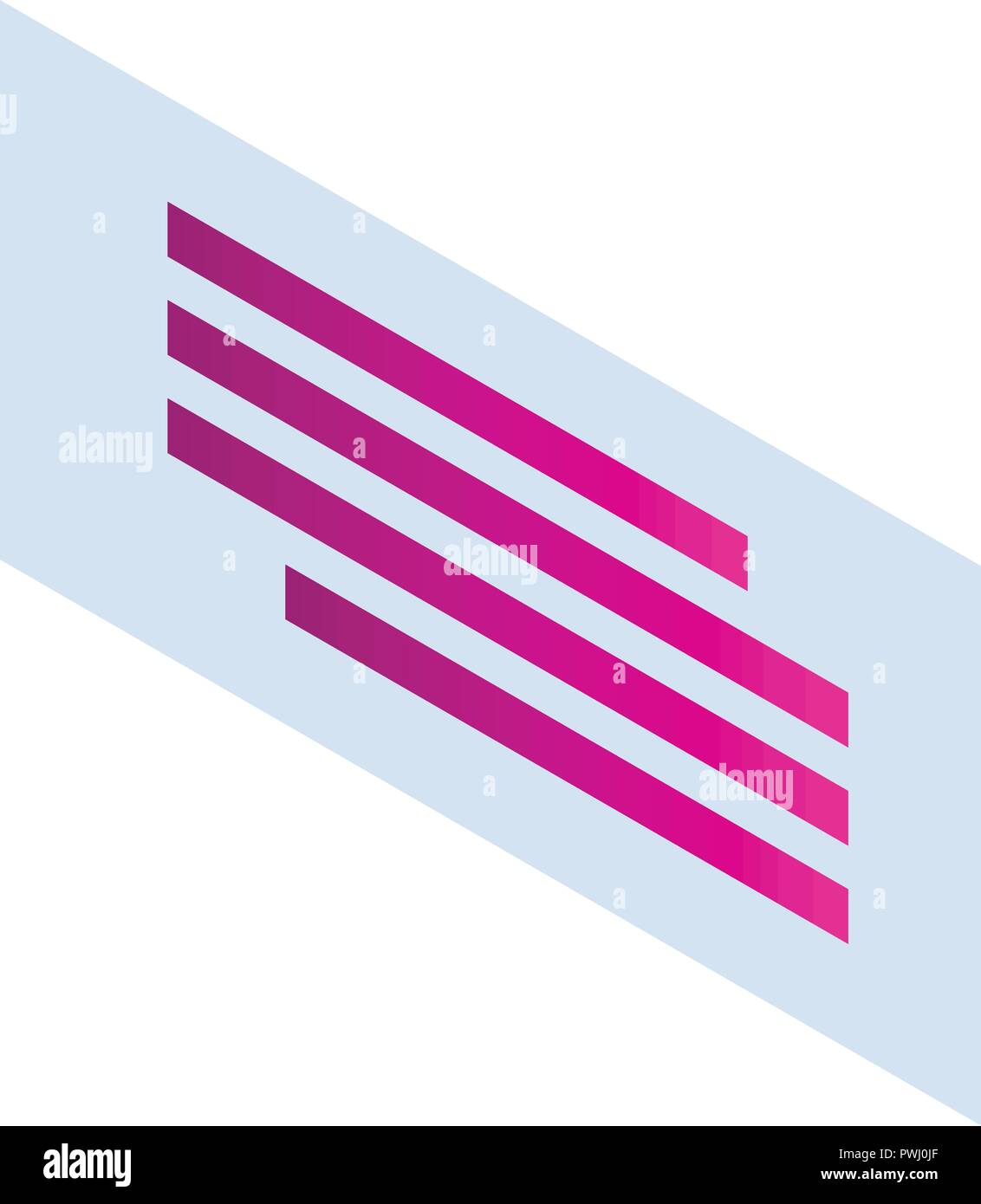 Chat text icon, isometric style Stock Vector