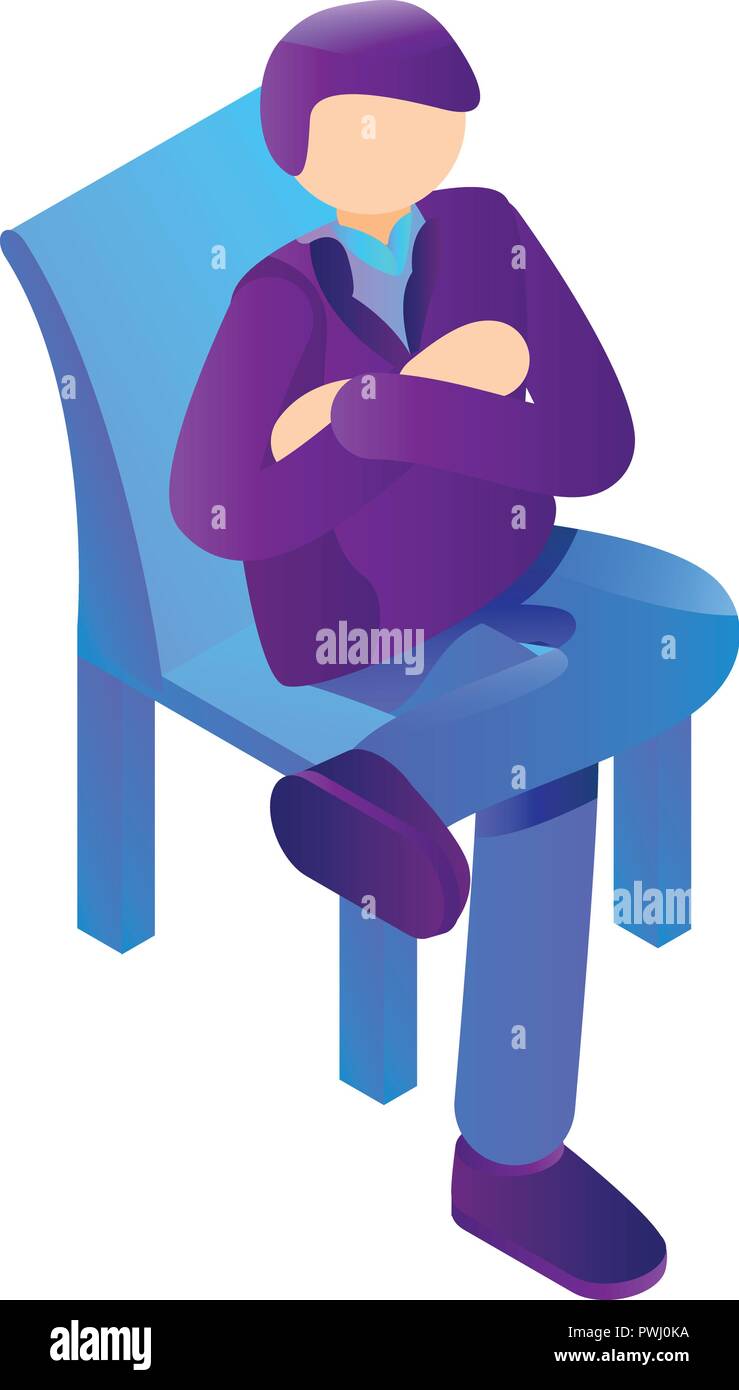 Boss at chair icon, isometric style Stock Vector Image & Art - Alamy