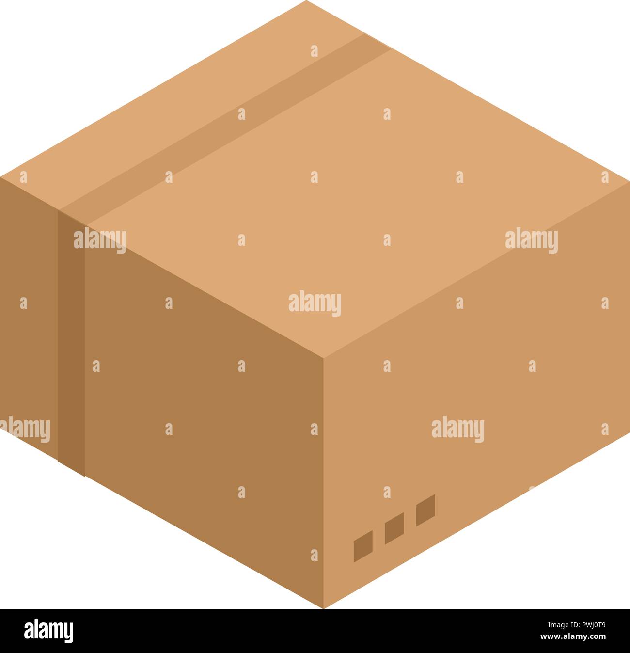 Shop carton box icon, isometric style Stock Vector