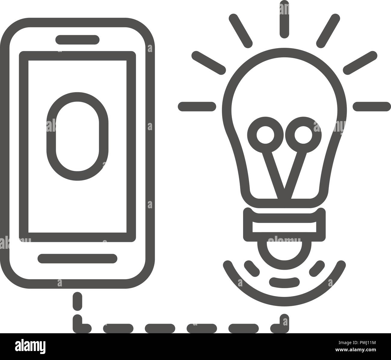 Smart lightbulb system icon Stock Vector Images - Alamy