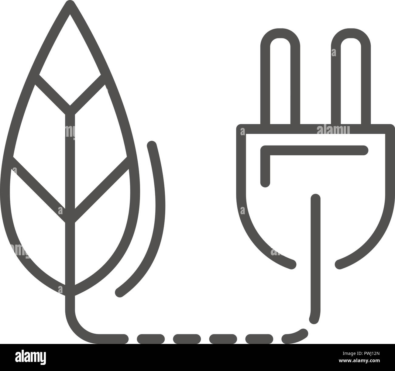 Eco plug energy icon, outline style Stock Vector Image & Art - Alamy