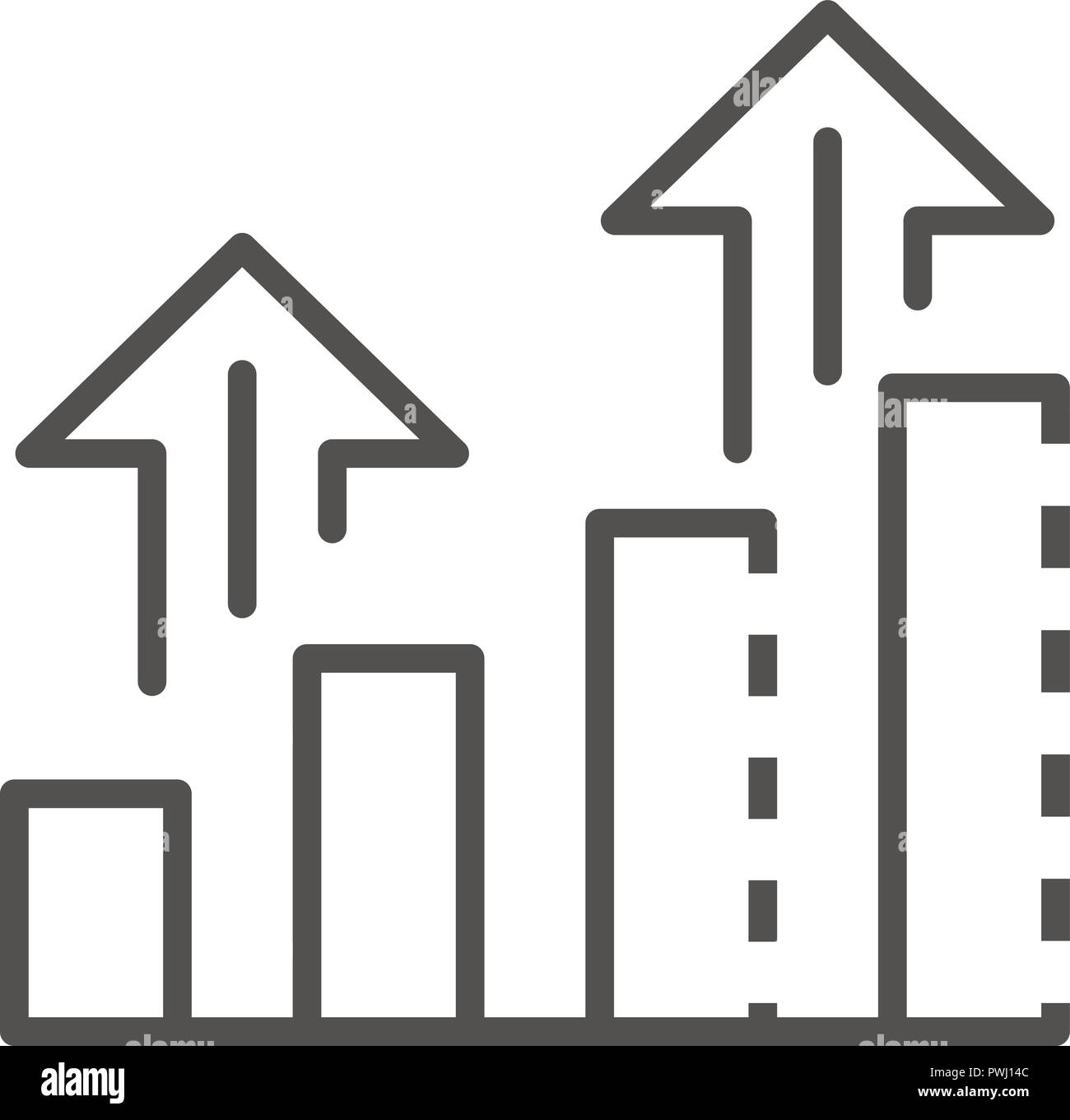 Grow up chart icon, outline style Stock Vector Image & Art - Alamy