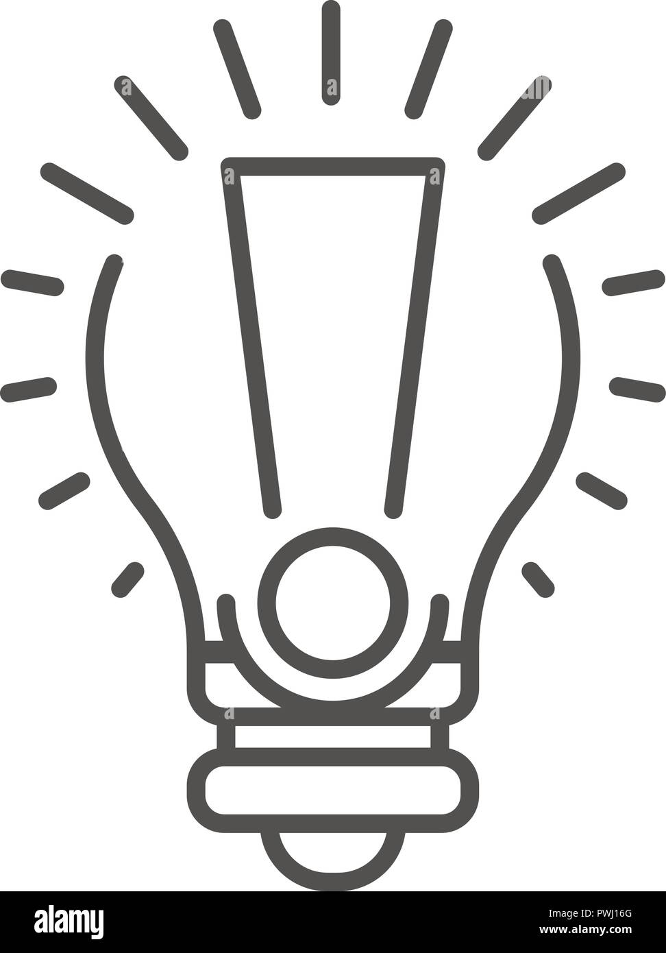 Bulb new idea icon, outline style Stock Vector