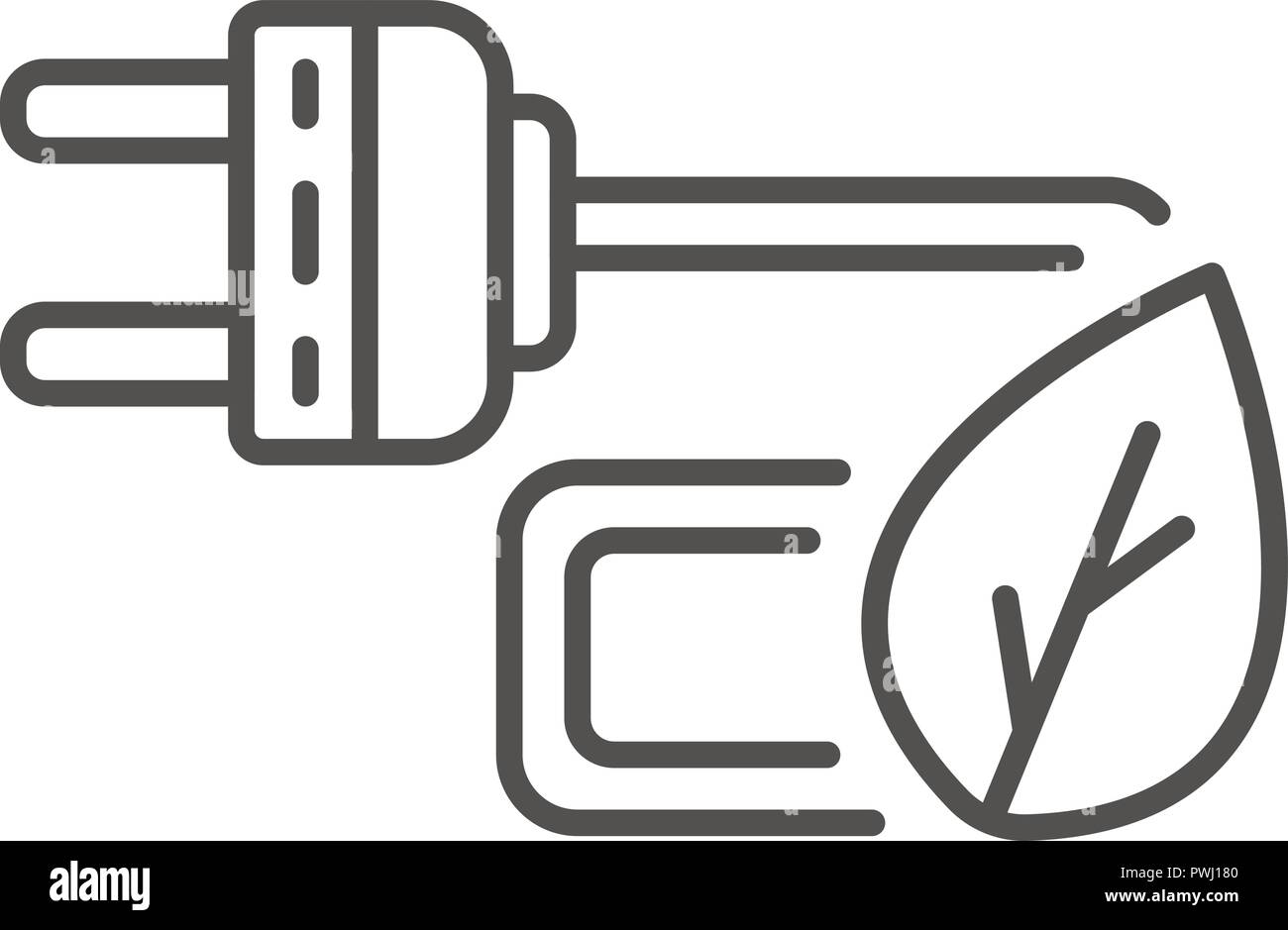 Eco energy plug icon, outline style Stock Vector Image & Art - Alamy