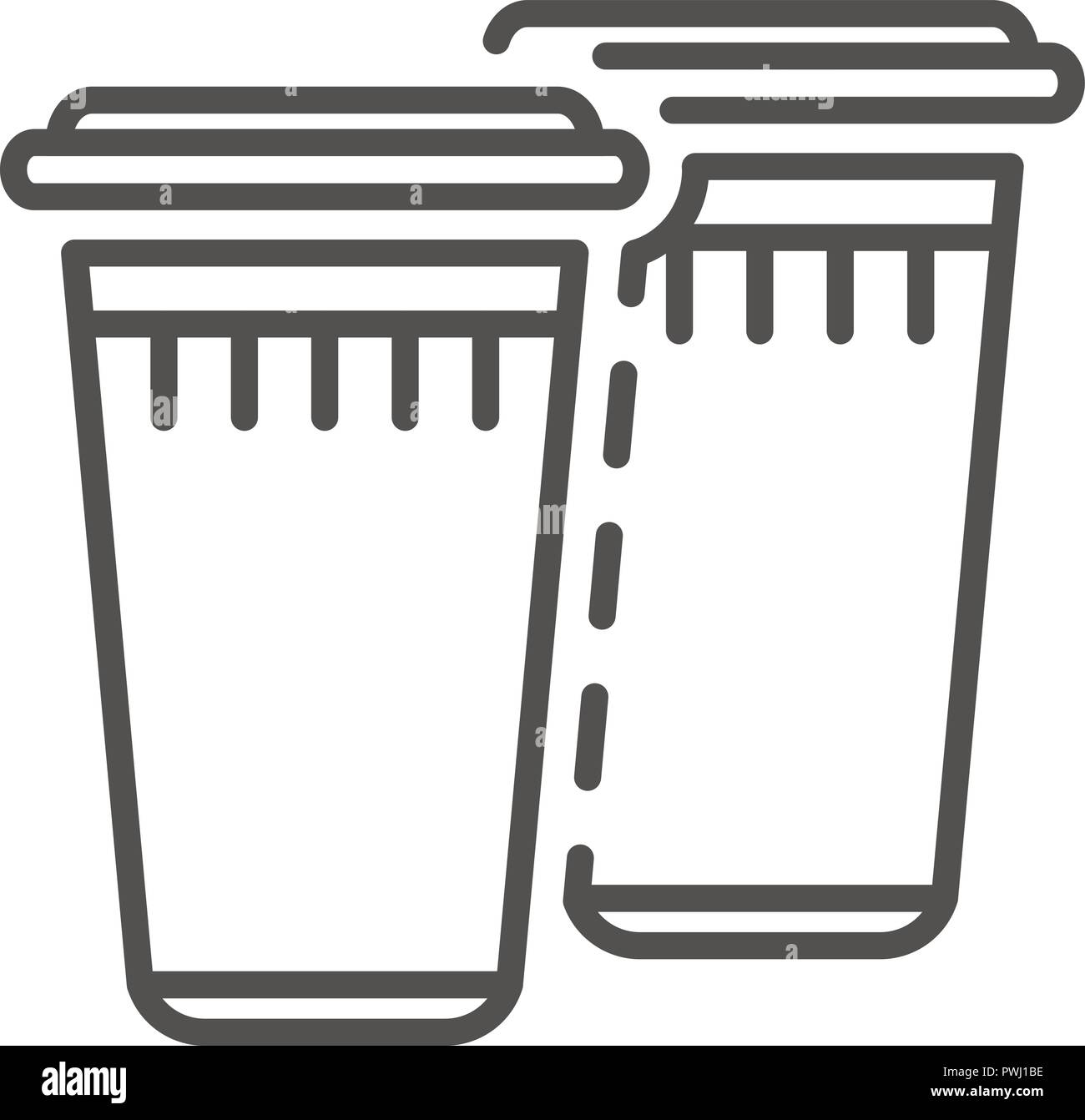 Plastic glasses icon, outline style Stock Vector Image & Art - Alamy