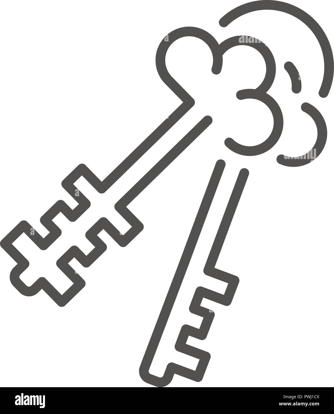 Door key icon, outline style Stock Vector Image & Art Alamy