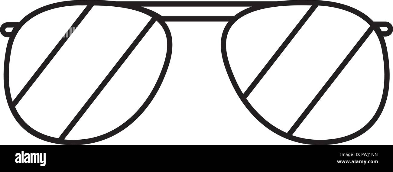 cute aviator glasses isolated icon Stock Vector