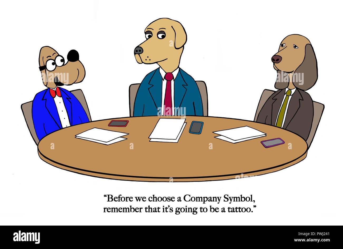 Collaboration Funny Cartoon