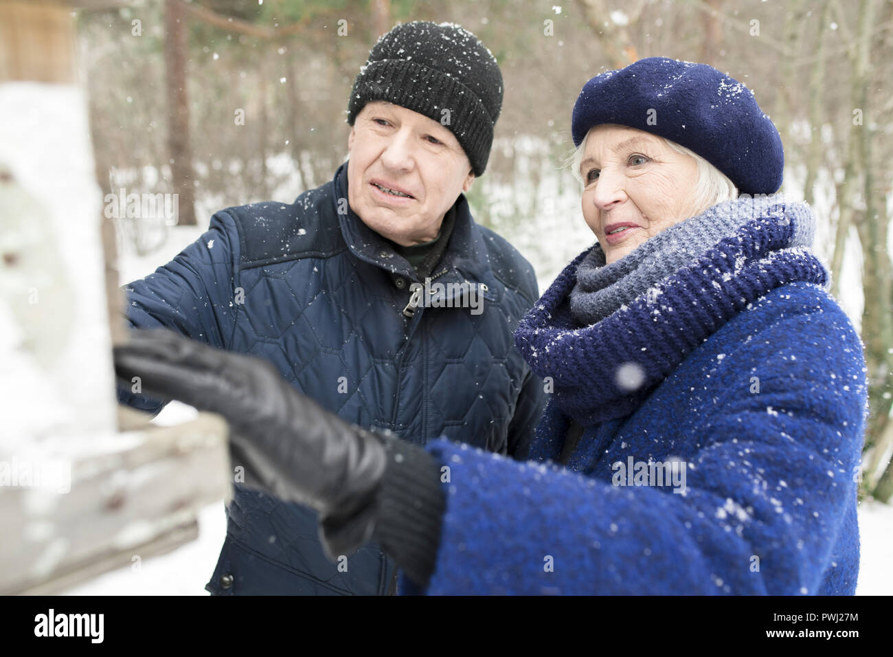 Senior Couple Enjoying Nature Stock Photo