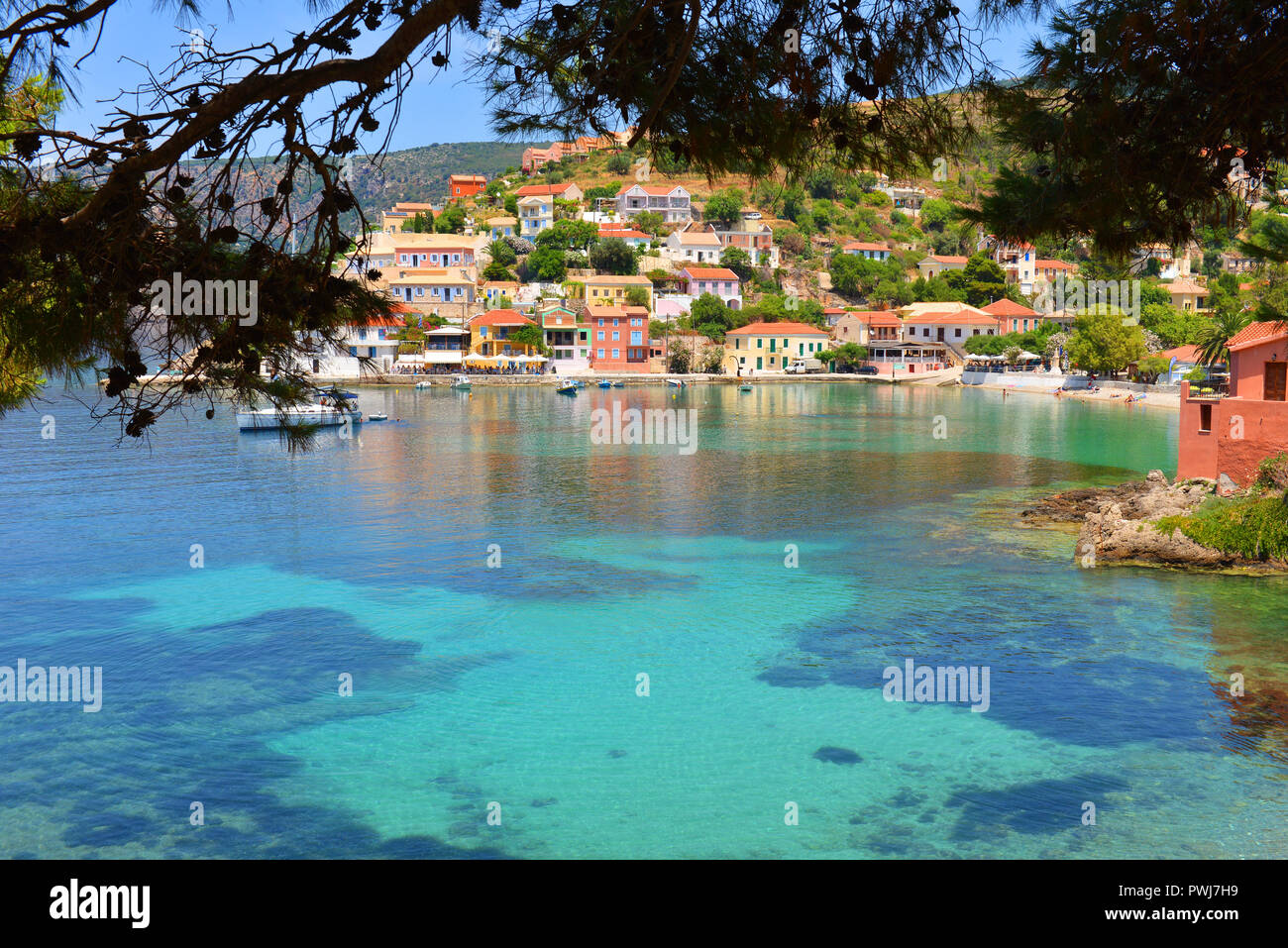 Assos beach, Kefalonia, Greece Stock Photo - Alamy