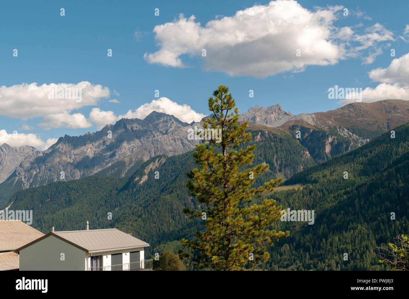 Switzerland graubuenden graubunden village hi-res stock photography and ...