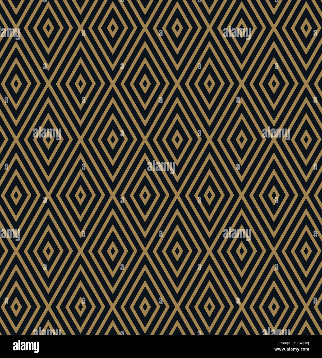 Vector seamless pattern. Geometric background with rhombus and nodes. Abstract geometric pattern. Golden texture.Seamless geometric pattern. Stock Vector