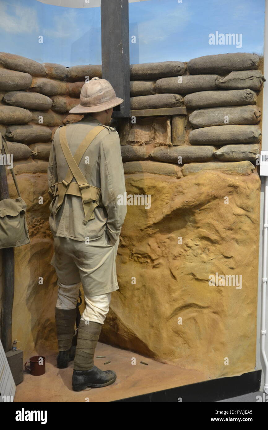 In the Trenches, WWI, Worcester Museum and Art Gallery, Worcester, England, UK Stock Photo