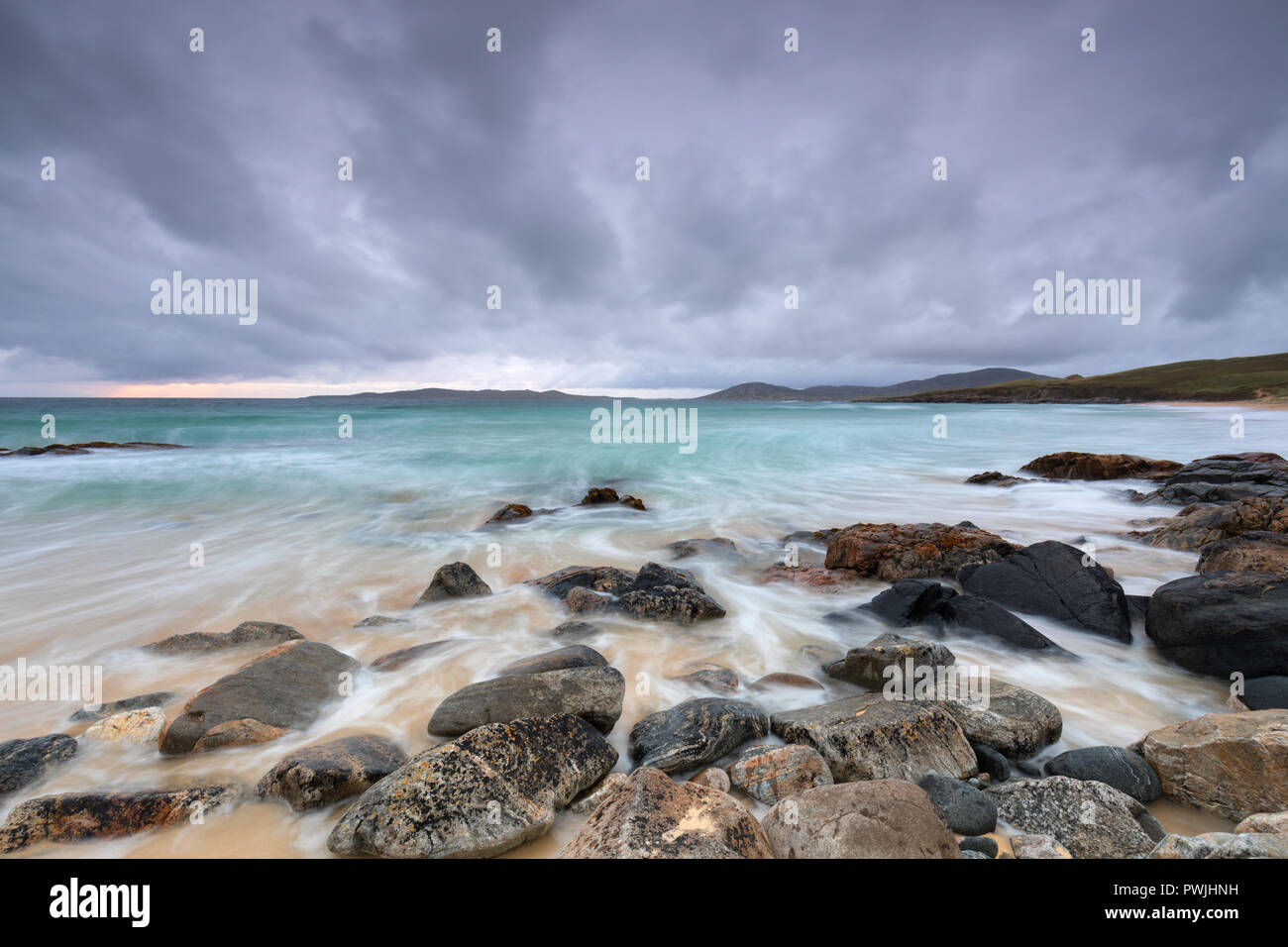 Nisabost beach, Harris, Outer Hebrides, Scotland, UK Stock Photo