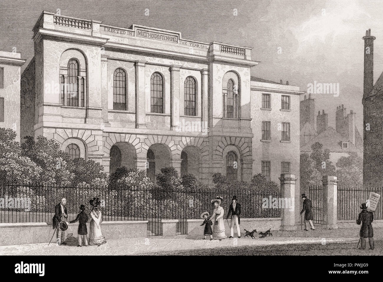 Methodist Chapel on Nicolson Square, Edinburgh, Scotland, 19th century ...