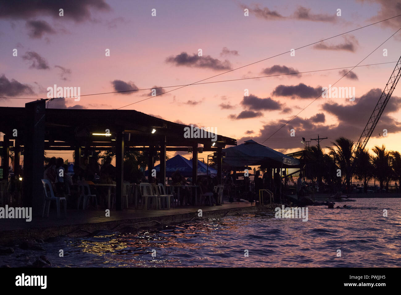 Sunset at Camsur Watersports Complex CWC, Naga City. Stock Photo