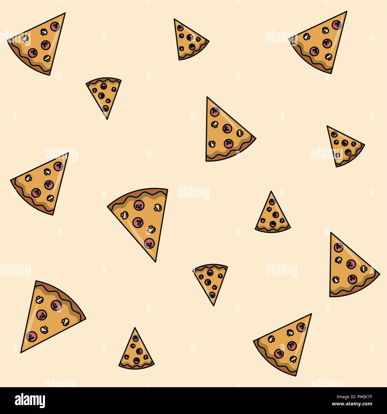 pizza slices pattern theme color wallpaper vector illustration graphic  design Stock Vector Image & Art - Alamy