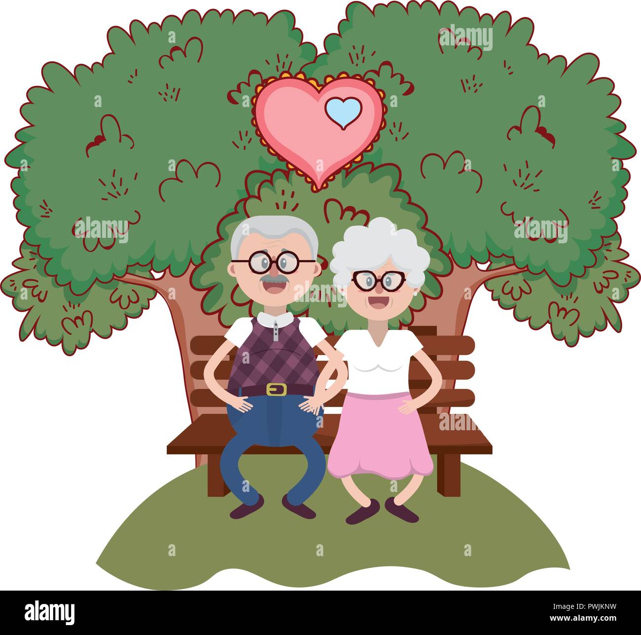 elderly couple cartoon Stock Vector Image & Art - Alamy