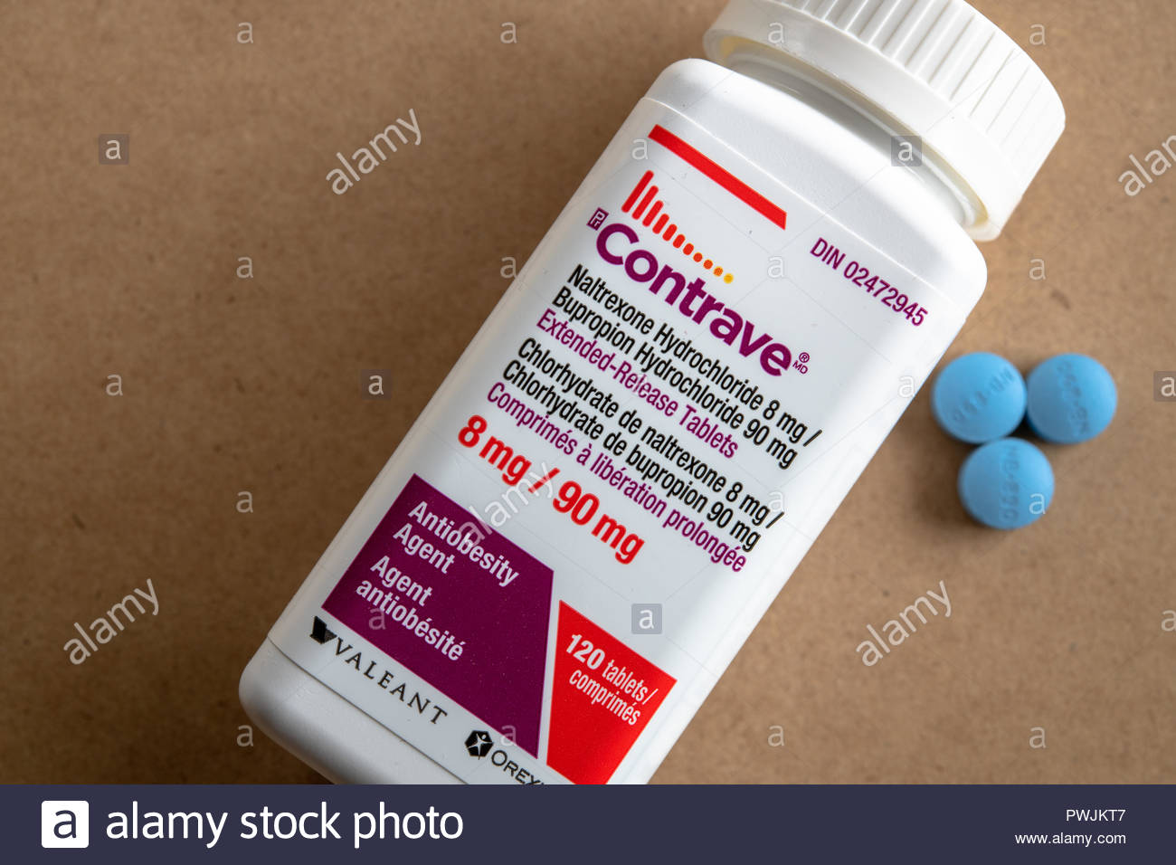 'Contrave' pills. The medication is produced by Valeant