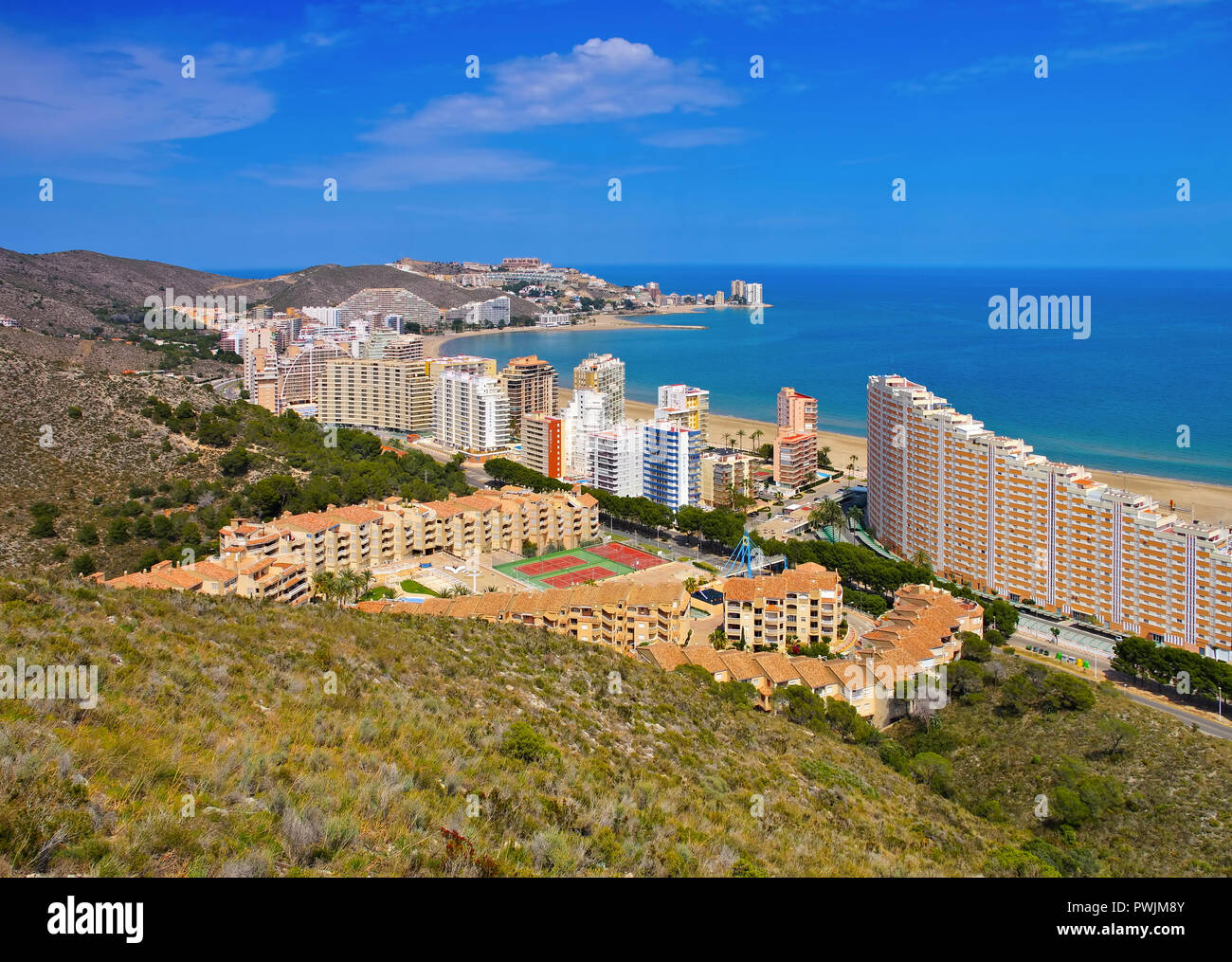 Beaches around Cullera, Province Valencia in Spain Stock Photo