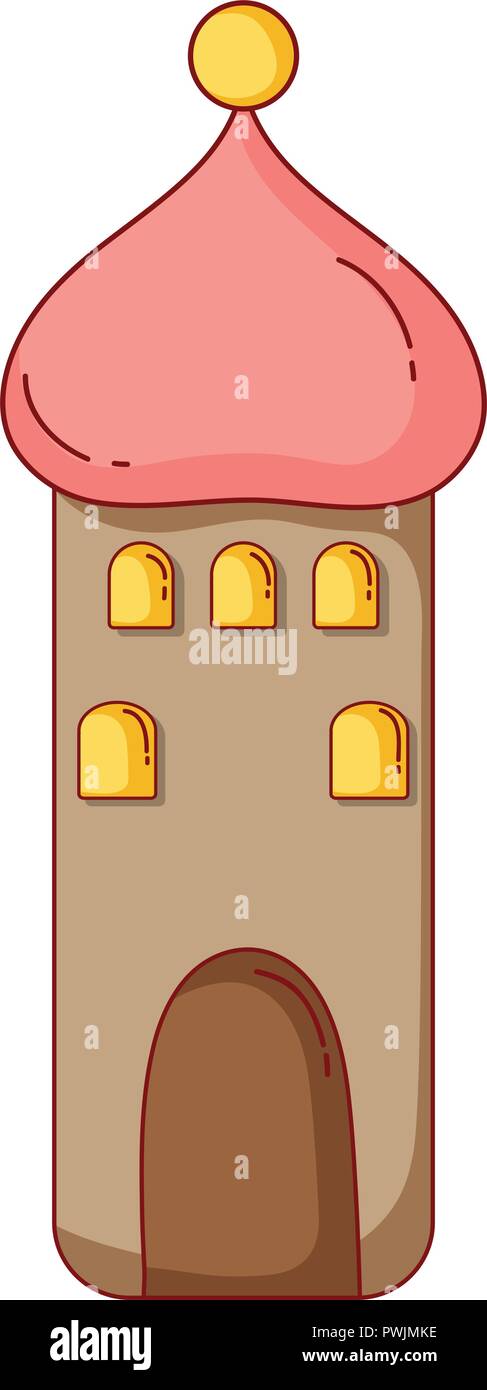 adobe house cartoon Stock Vector