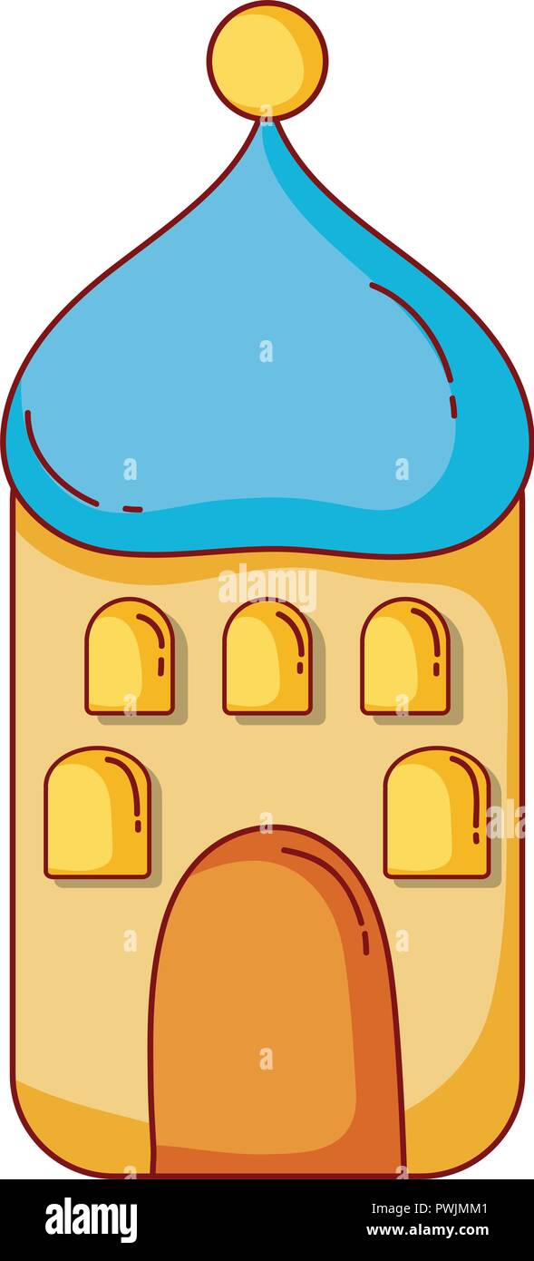 adobe house cartoon Stock Vector