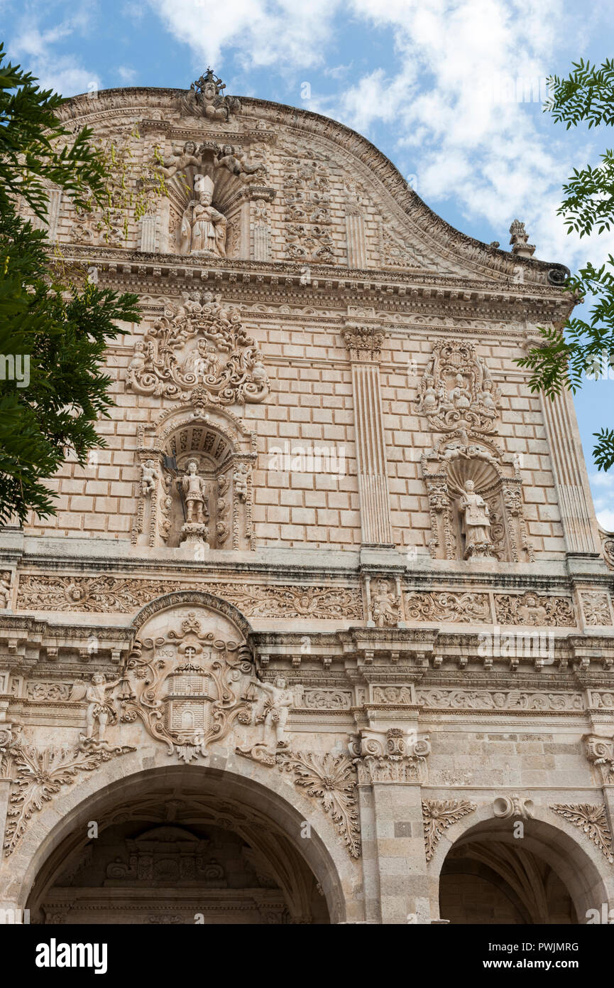 Baroque front of duomo di San Nicola , cathedral in Sassari, Sardinia Stock Photo