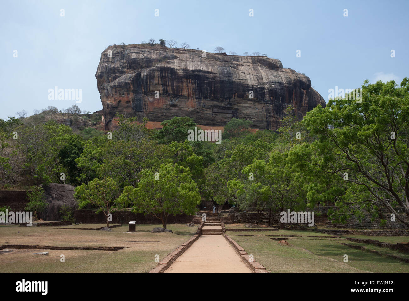 A view of Sigiriya rock in Sri Lanka Stock Photo
