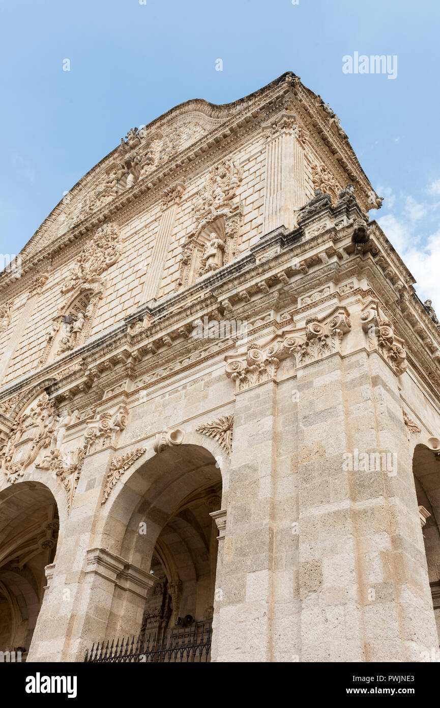 Baroque front of duomo di San Nicola , cathedral in Sassari, Sardinia Stock Photo