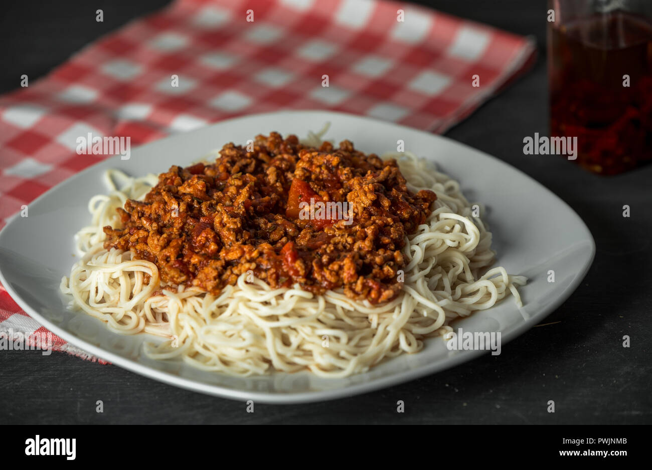homemade pasta with tomato sauce Stock Photo - Alamy