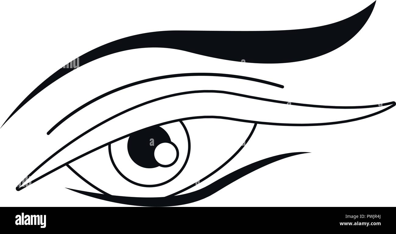 human eye on white background vector illustration Stock Vector Image ...