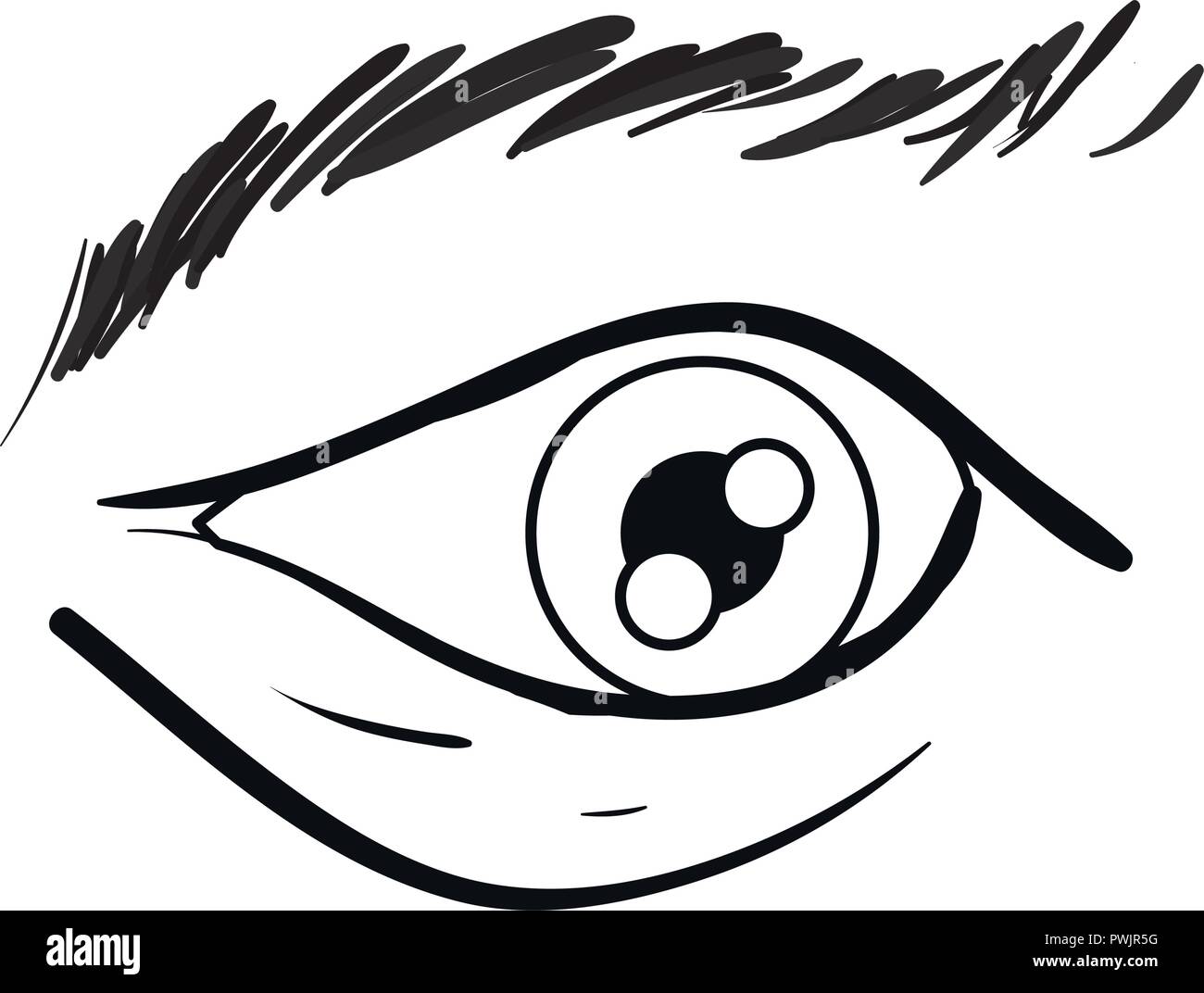 human eye on white background vector illustration Stock Vector Image ...