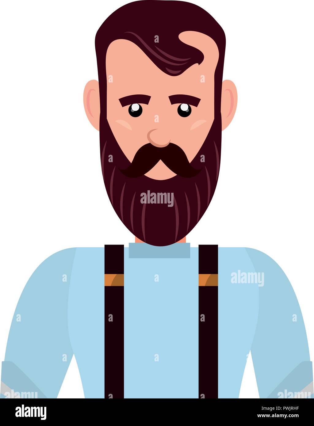 hipster man portrait character model vector illustration Stock Vector ...