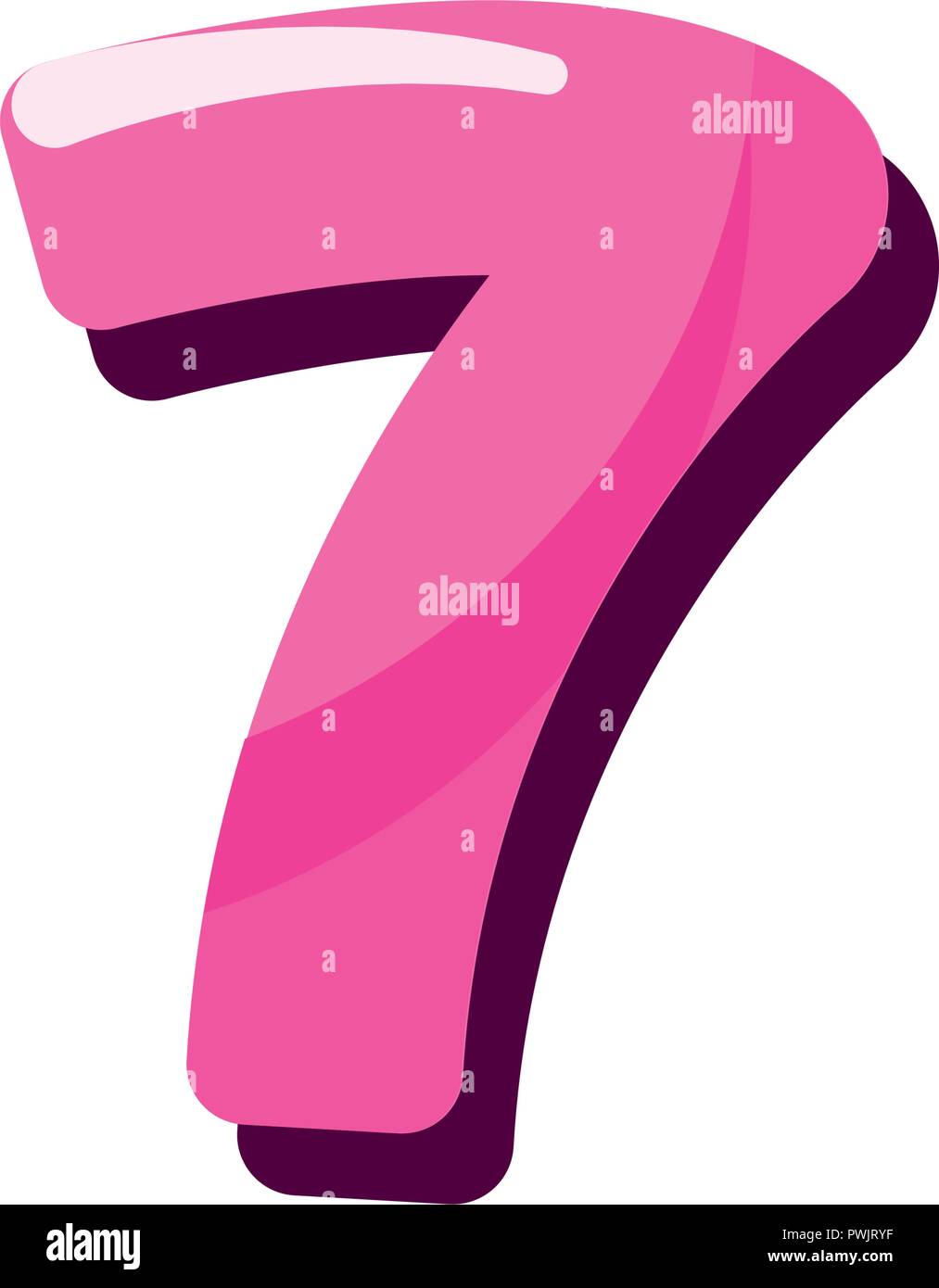 candy font pink number seven vector illustration Stock Vector Image & Art -  Alamy