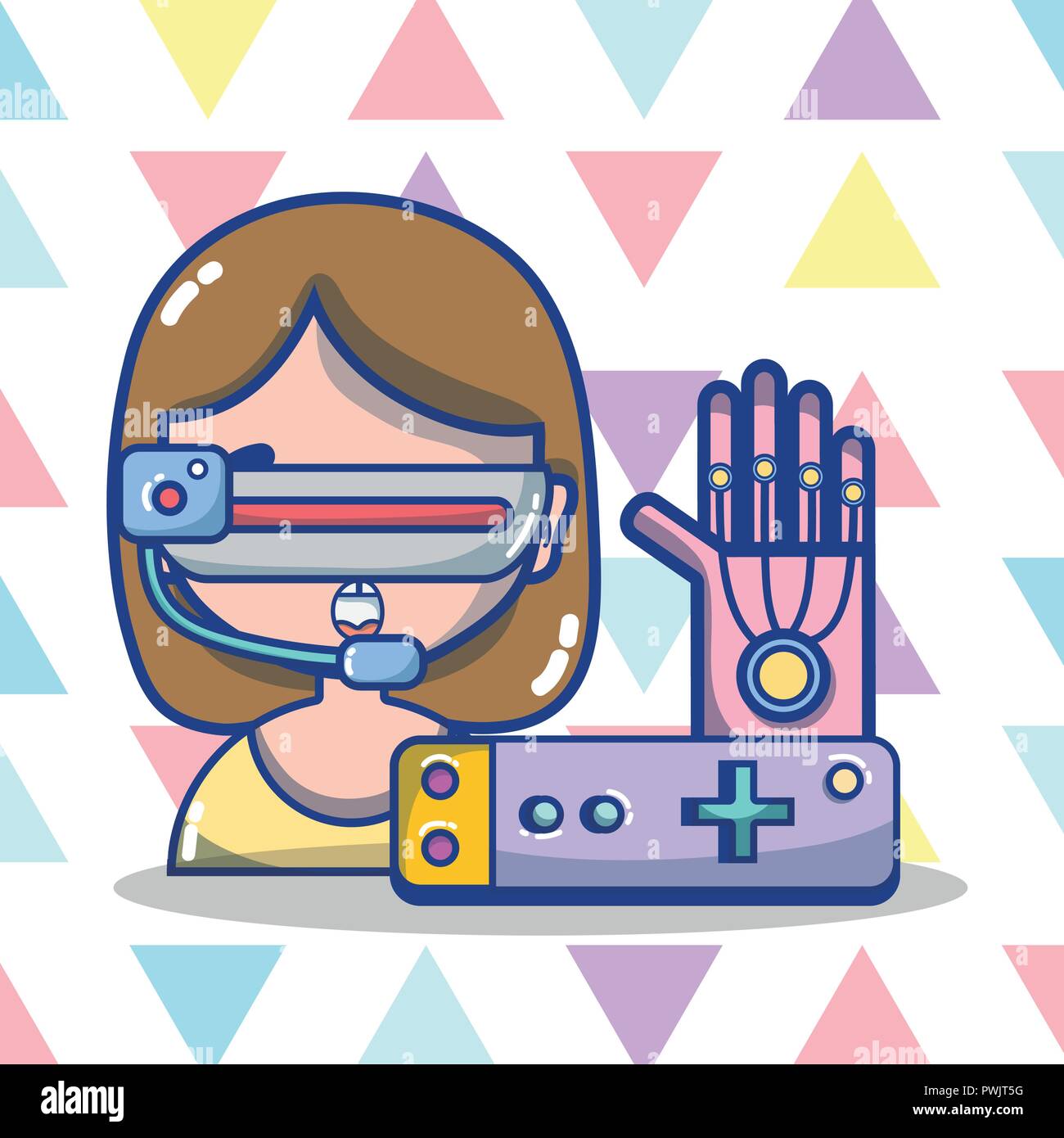 Virtual reality goggles and glove hi-res stock photography and images ...